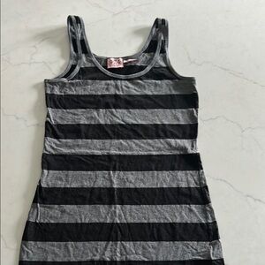 Black and Gray Striped tank- Juicy Couture-S